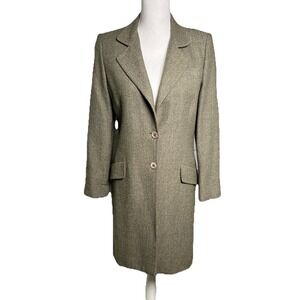 Vintage‎ Alan Austin Beverly Hills Womens Size 38 Wool Cashmere Tweed Coat 80s